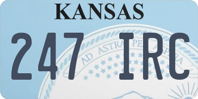 KS license plate 247IRC