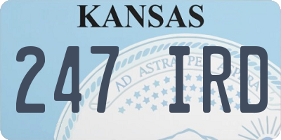 KS license plate 247IRD