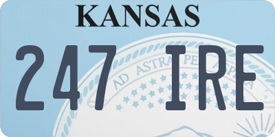 KS license plate 247IRE