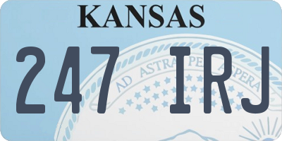KS license plate 247IRJ