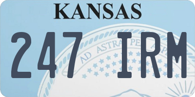 KS license plate 247IRM