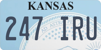 KS license plate 247IRU
