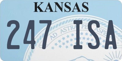 KS license plate 247ISA