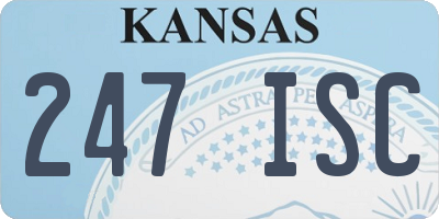 KS license plate 247ISC