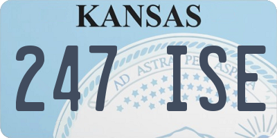 KS license plate 247ISE