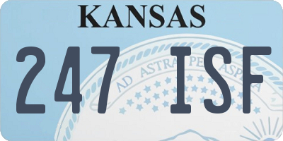 KS license plate 247ISF