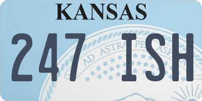 KS license plate 247ISH