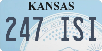 KS license plate 247ISI