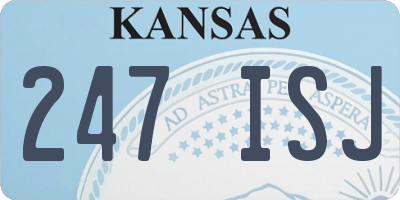 KS license plate 247ISJ