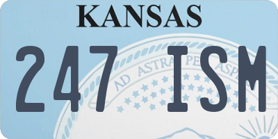 KS license plate 247ISM