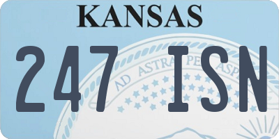 KS license plate 247ISN