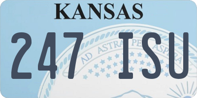 KS license plate 247ISU