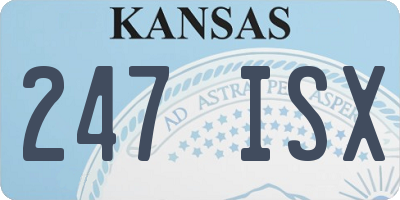 KS license plate 247ISX