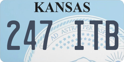 KS license plate 247ITB