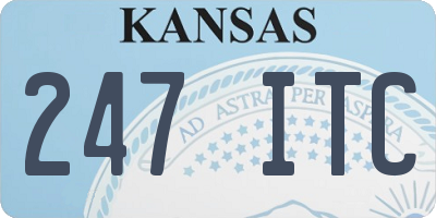 KS license plate 247ITC
