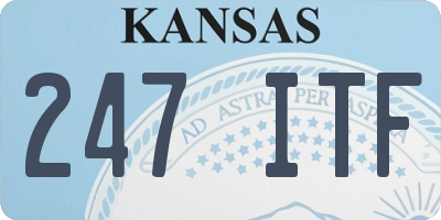 KS license plate 247ITF