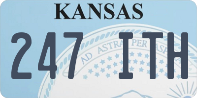 KS license plate 247ITH