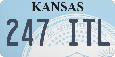 KS license plate 247ITL