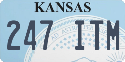 KS license plate 247ITM