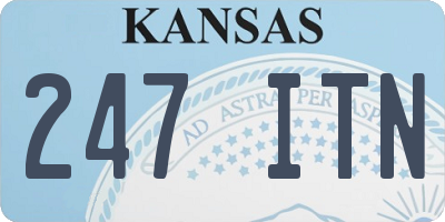 KS license plate 247ITN
