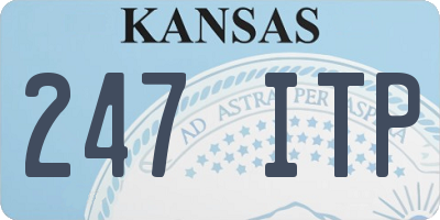 KS license plate 247ITP