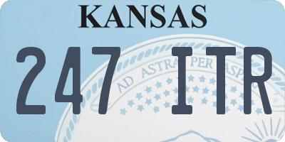 KS license plate 247ITR