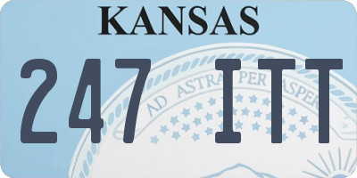 KS license plate 247ITT