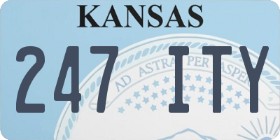 KS license plate 247ITY
