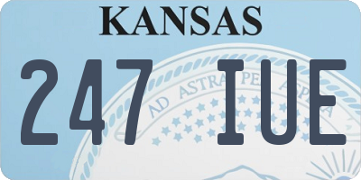 KS license plate 247IUE