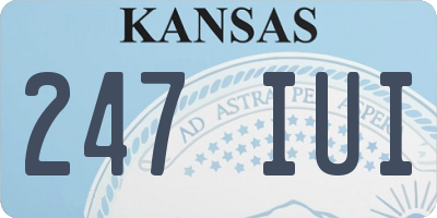 KS license plate 247IUI