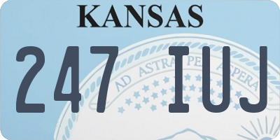 KS license plate 247IUJ