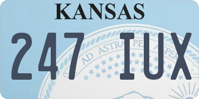 KS license plate 247IUX