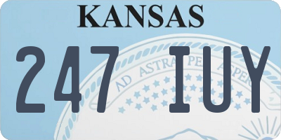 KS license plate 247IUY