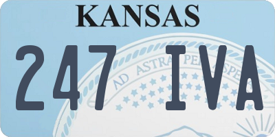 KS license plate 247IVA