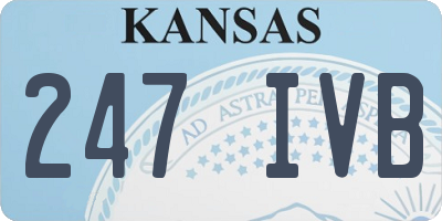 KS license plate 247IVB