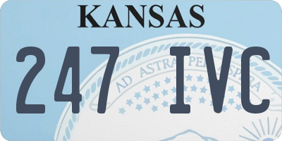 KS license plate 247IVC