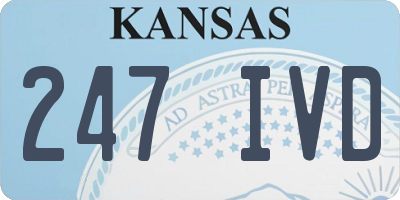 KS license plate 247IVD