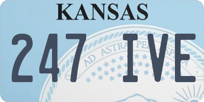 KS license plate 247IVE