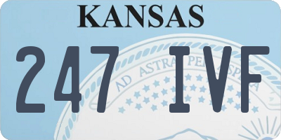 KS license plate 247IVF