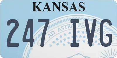 KS license plate 247IVG