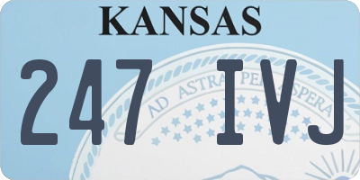 KS license plate 247IVJ