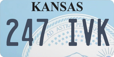 KS license plate 247IVK