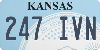 KS license plate 247IVN