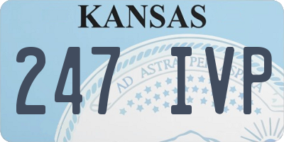 KS license plate 247IVP