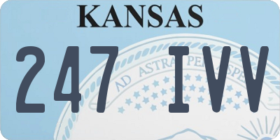 KS license plate 247IVV