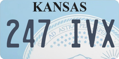 KS license plate 247IVX