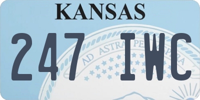 KS license plate 247IWC
