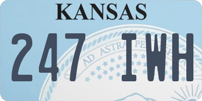 KS license plate 247IWH