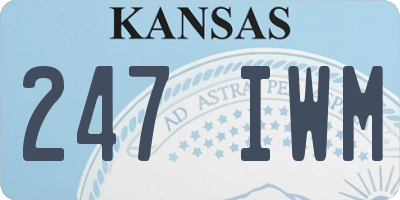 KS license plate 247IWM