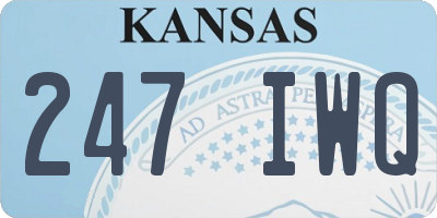 KS license plate 247IWQ